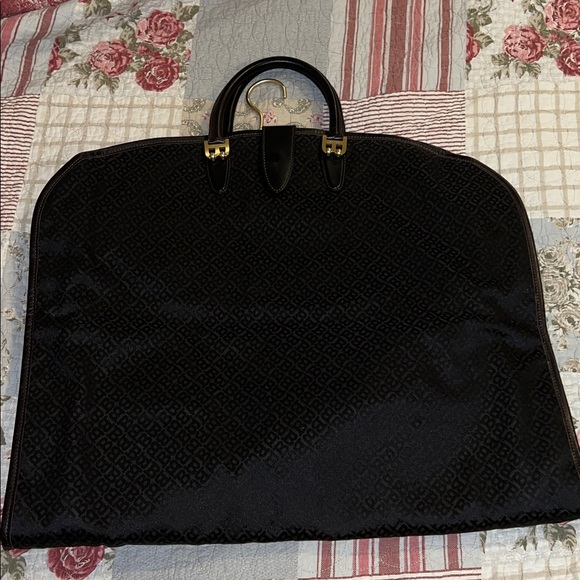Bally leather trim coated canvas Garment bag travel - Picture 1 of 8